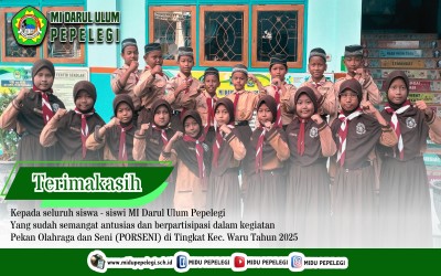 Terima Kasih Anak Anak Hebat MIDU Pepelegi Atas Partisipasinya Dalam Ajang PORSENI Kec. Waru